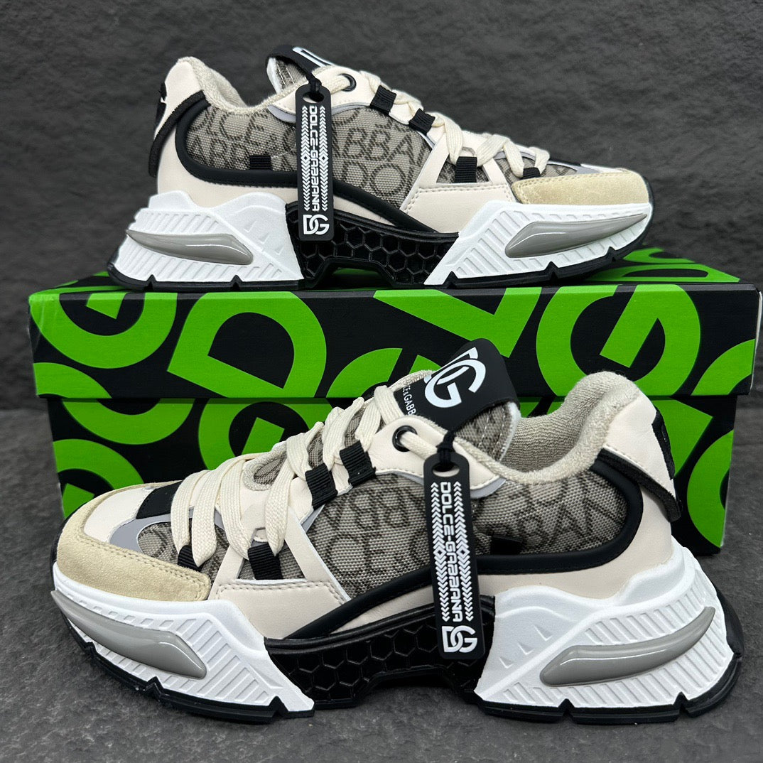Dolce & Gabbana Airmaster Sneakers | Beige, Grey & Black