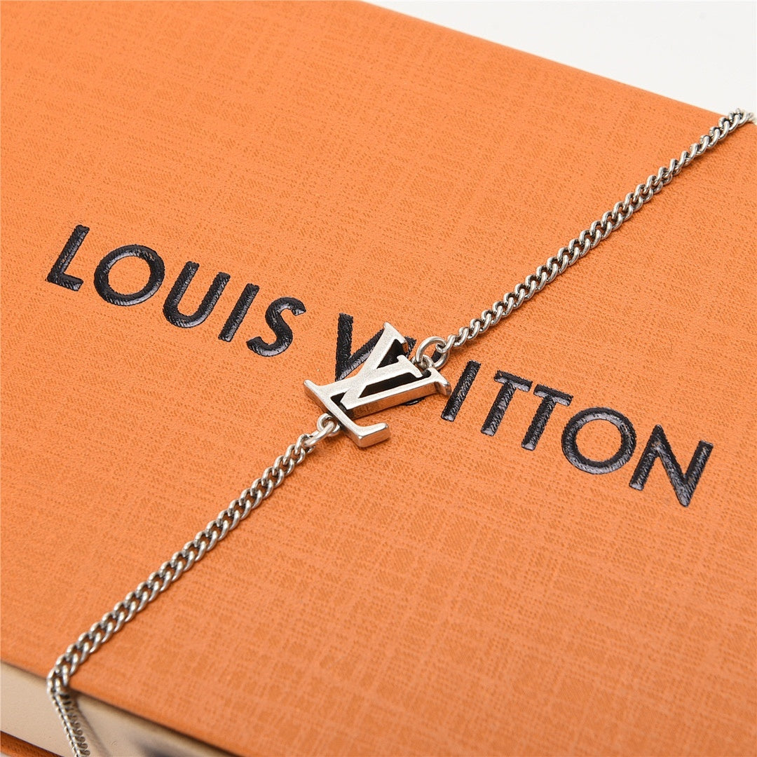 Louis Vuitton Silver-Tone Monogram Bag Pendant Necklace