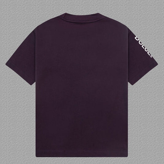 Dolce & Gabbana Vertical Logo Print T-Shirt – Purple