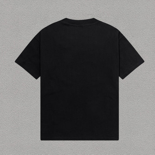 Dolce & Gabbana DG Circle Badge Stripe Print T-Shirt | Black