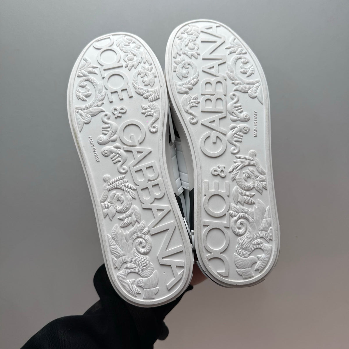 Dolce & Gabbana Portofino Light Velcro Low-Top Sneakers – White, Blue & Pink