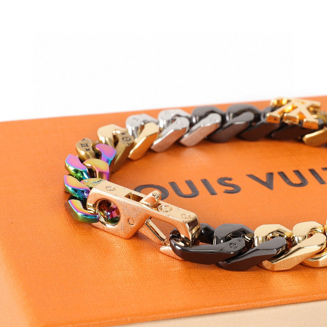 Louis Vuitton Multicolor Monogram Chain Bracelet