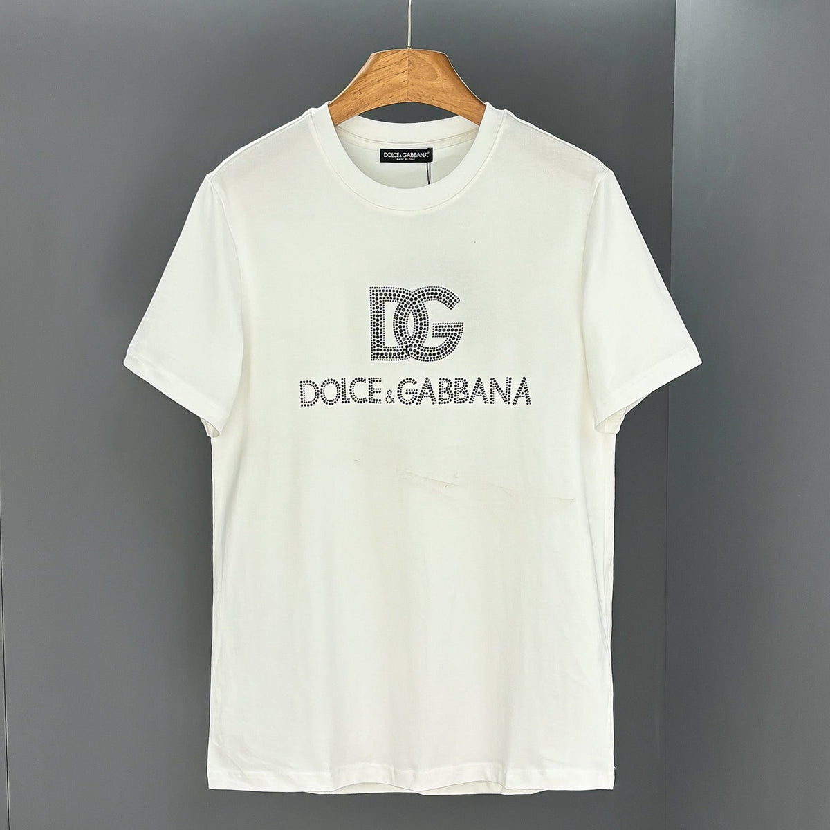 Dolce & Gabbana DG Crystal Rhinestone Logo T-Shirt | Black