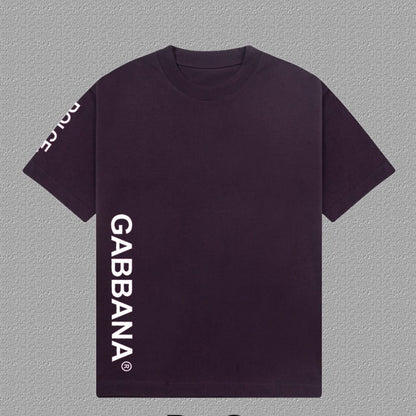 Dolce & Gabbana Vertical Logo Print T-Shirt – Purple