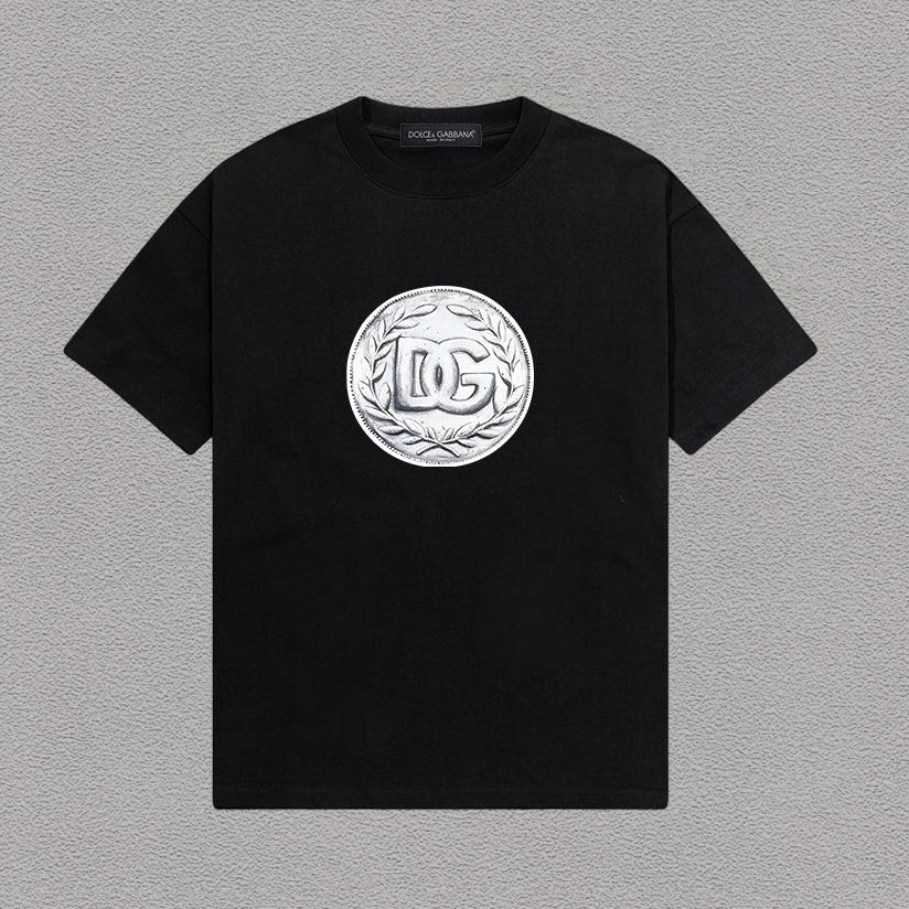 Dolce & Gabbana DG Coin Medallion Print T-Shirt | Black