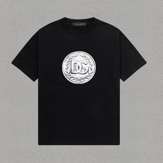 Dolce & Gabbana DG Coin Medallion Print T-Shirt | Black