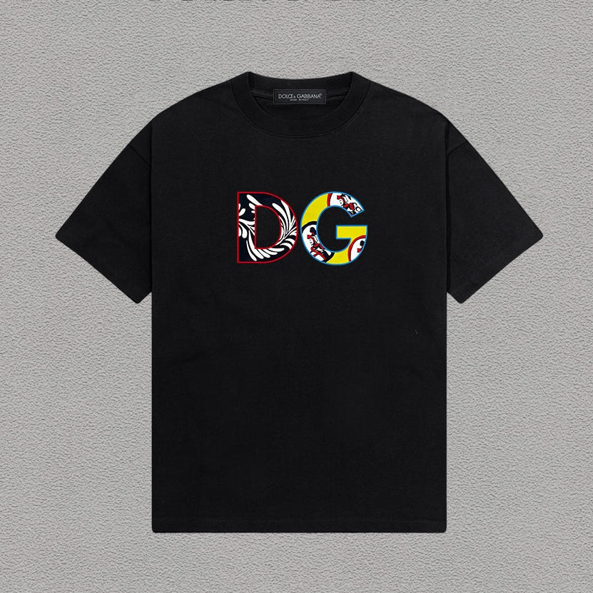 Dolce & Gabbana DG Patchwork Graphic T-Shirt – Black