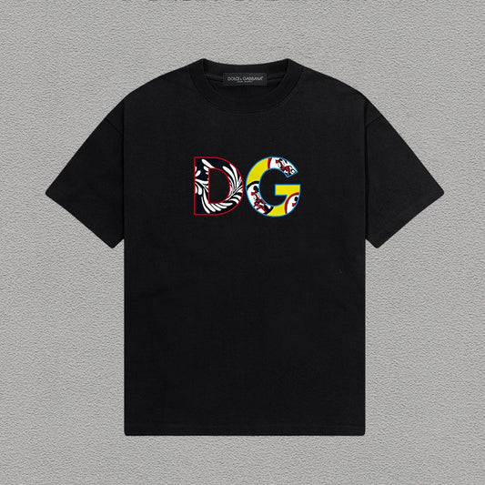 Dolce & Gabbana DG Patchwork Graphic T-Shirt – Black