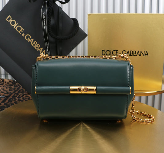 Dolce & Gabbana 3-Way Leather Bag — Handbag, Shoulder & Crossbody 18×10.6×7CM