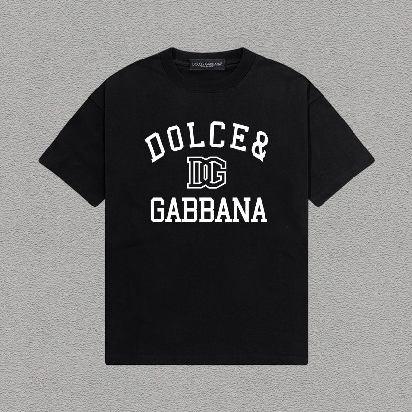 Dolce & Gabbana DG Varsity Logo Print T-Shirt | Black