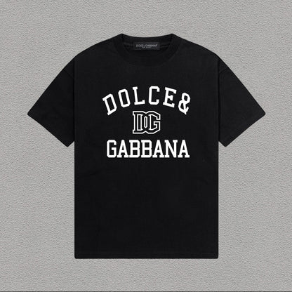 Dolce & Gabbana DG Varsity Logo Print T-Shirt | Black