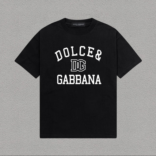 Dolce & Gabbana DG Varsity Logo Print T-Shirt | Black