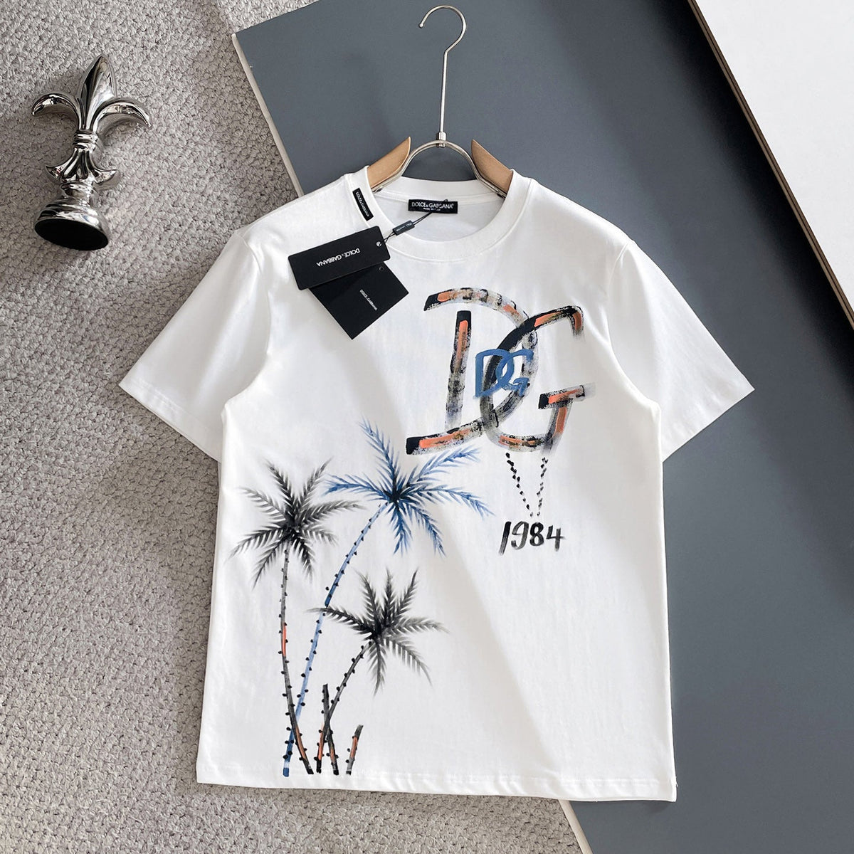 Dolce & Gabbana DG 1984 Palm Tree Tropical Print T-Shirt