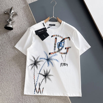 Dolce & Gabbana DG 1984 Palm Tree Tropical Print T-Shirt