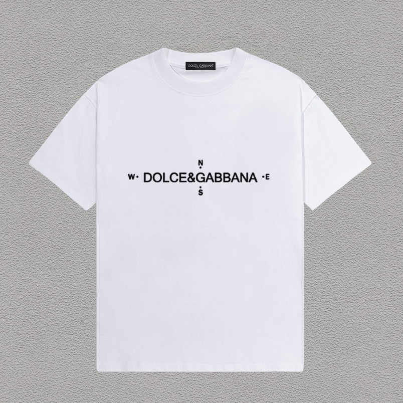 Dolce & Gabbana Compass Logo T-Shirt – White