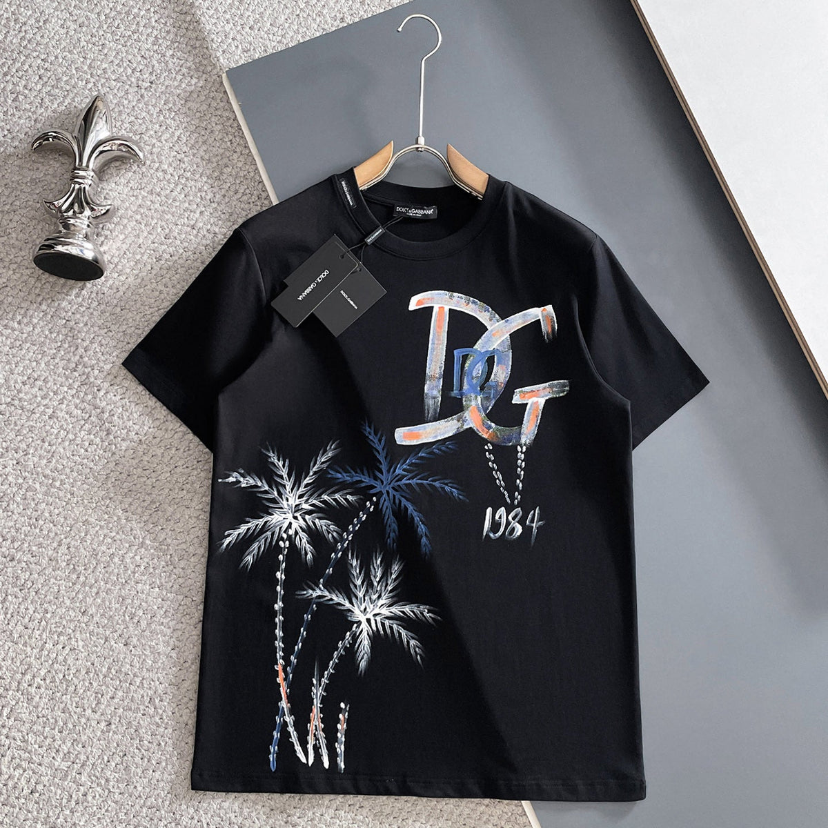 Dolce & Gabbana DG 1984 Palm Tree Tropical Print T-Shirt