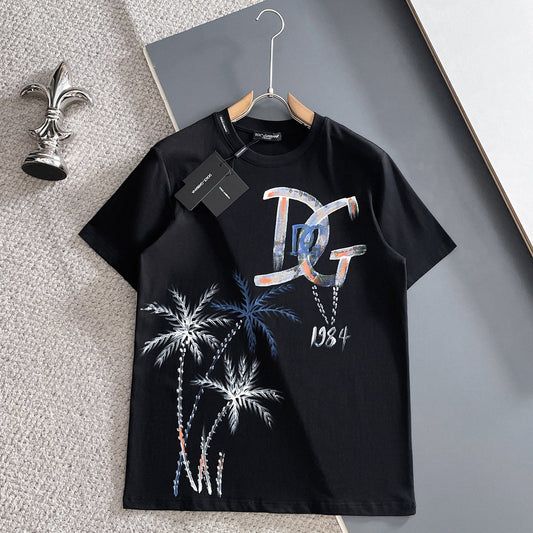 Dolce & Gabbana DG 1984 Palm Tree Tropical Print T-Shirt