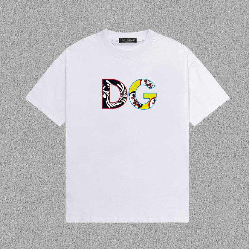 Dolce & Gabbana DG Patchwork Graphic T-Shirt – White