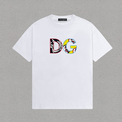 Dolce & Gabbana DG Patchwork Graphic T-Shirt – White
