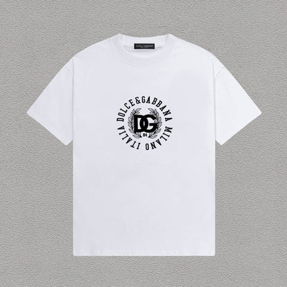 Dolce & Gabbana DG Milano Italia Circular Crest T-Shirt – White