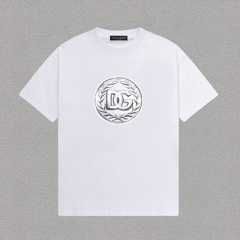 Dolce & Gabbana DG Coin Medallion Print T-Shirt | White