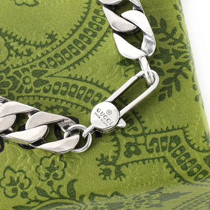 Gucci Interlocking G Silver-Tone Cuban Chain Bracelet