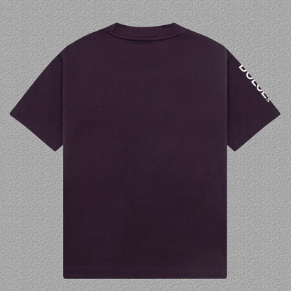 Dolce & Gabbana Vertical Logo Print T-Shirt – Purple