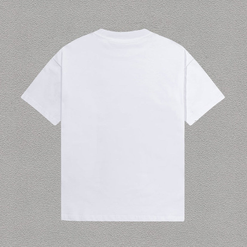 Dolce & Gabbana DG Circle Badge Stripe Print T-Shirt | White