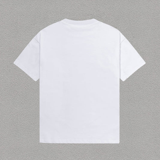 Dolce & Gabbana DG Circle Badge Stripe Print T-Shirt | White