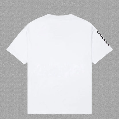 Dolce & Gabbana Vertical Logo Print T-Shirt – White
