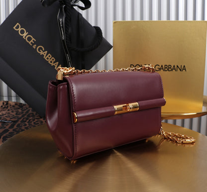 Dolce & Gabbana 3-Way Leather Bag — Handbag, Shoulder & Crossbody 18×10.6×7CM