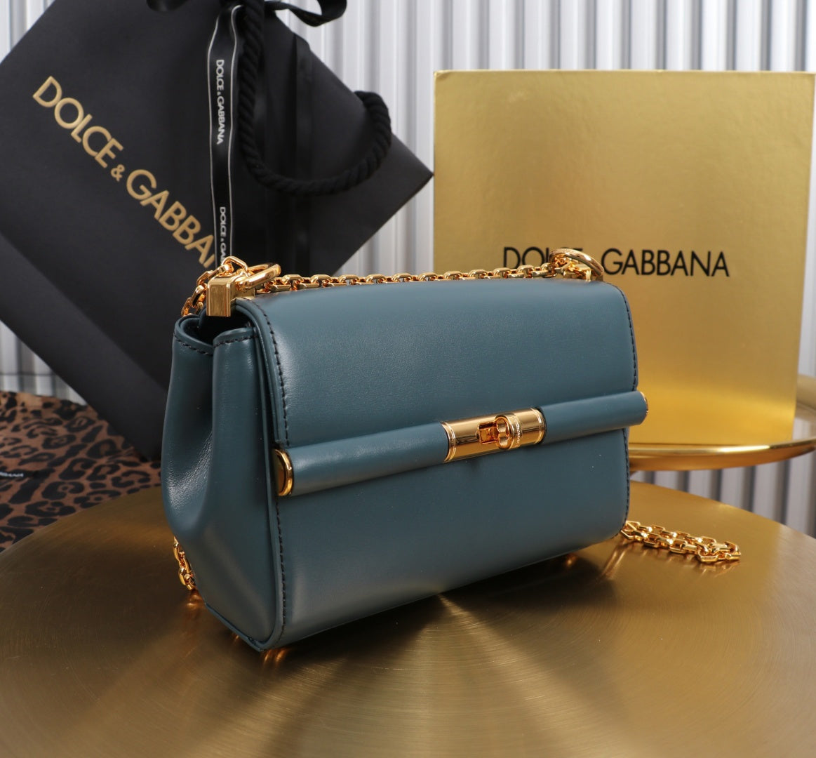 Dolce & Gabbana 3-Way Leather Bag — Handbag, Shoulder & Crossbody 18×10.6×7CM
