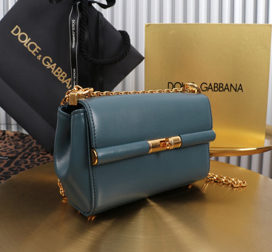 Dolce & Gabbana 3-Way Leather Bag — Handbag, Shoulder & Crossbody 18×10.6×7CM