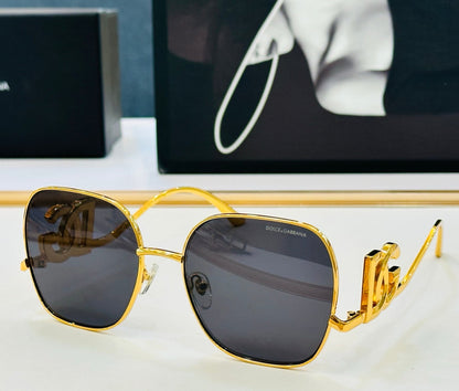 Dolce & Gabbana DG Logo Oversized Square Sunglasses | Grey Lens