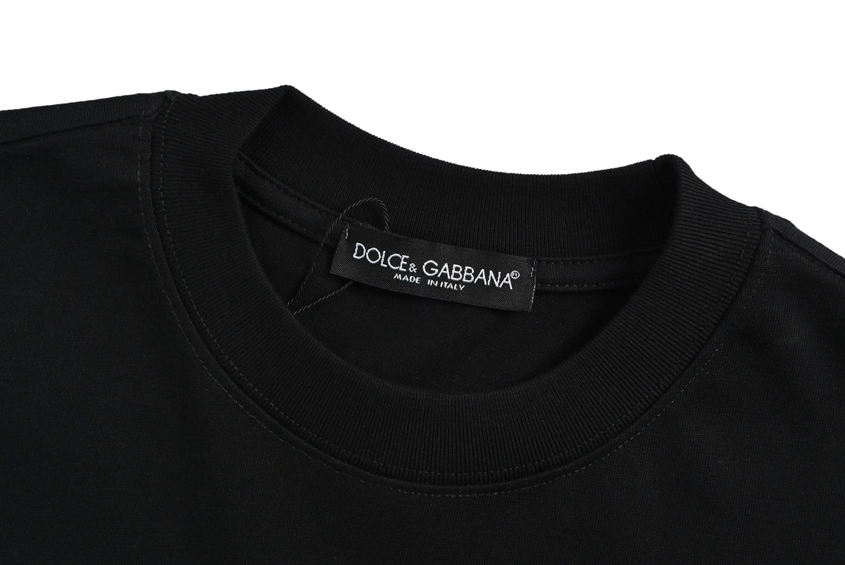 Dolce & Gabbana Oversized DG Monogram Star Print T-Shirt | Black