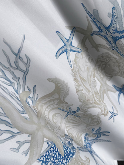 Versace Medusa Marine Print Short-Sleeve Shirt