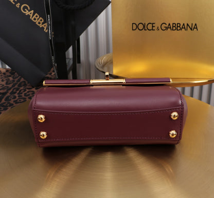 Dolce & Gabbana 3-Way Leather Bag — Handbag, Shoulder & Crossbody 18×10.6×7CM