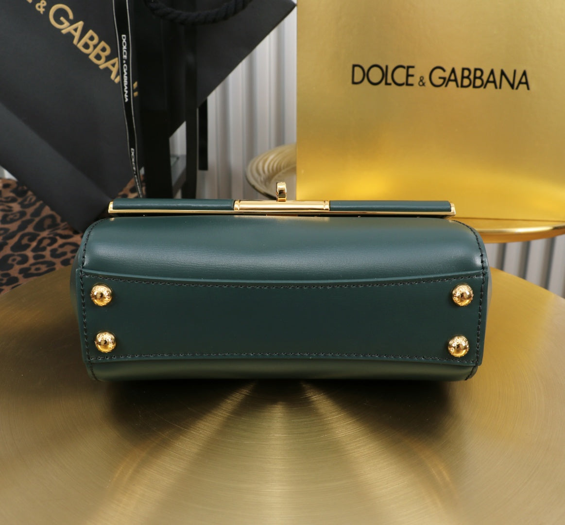 Dolce & Gabbana 3-Way Leather Bag — Handbag, Shoulder & Crossbody 18×10.6×7CM