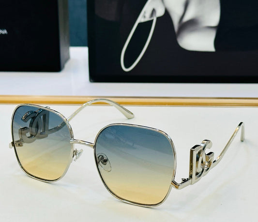 Dolce & Gabbana DG Logo Oversized Square Sunglasses | Grey Lens