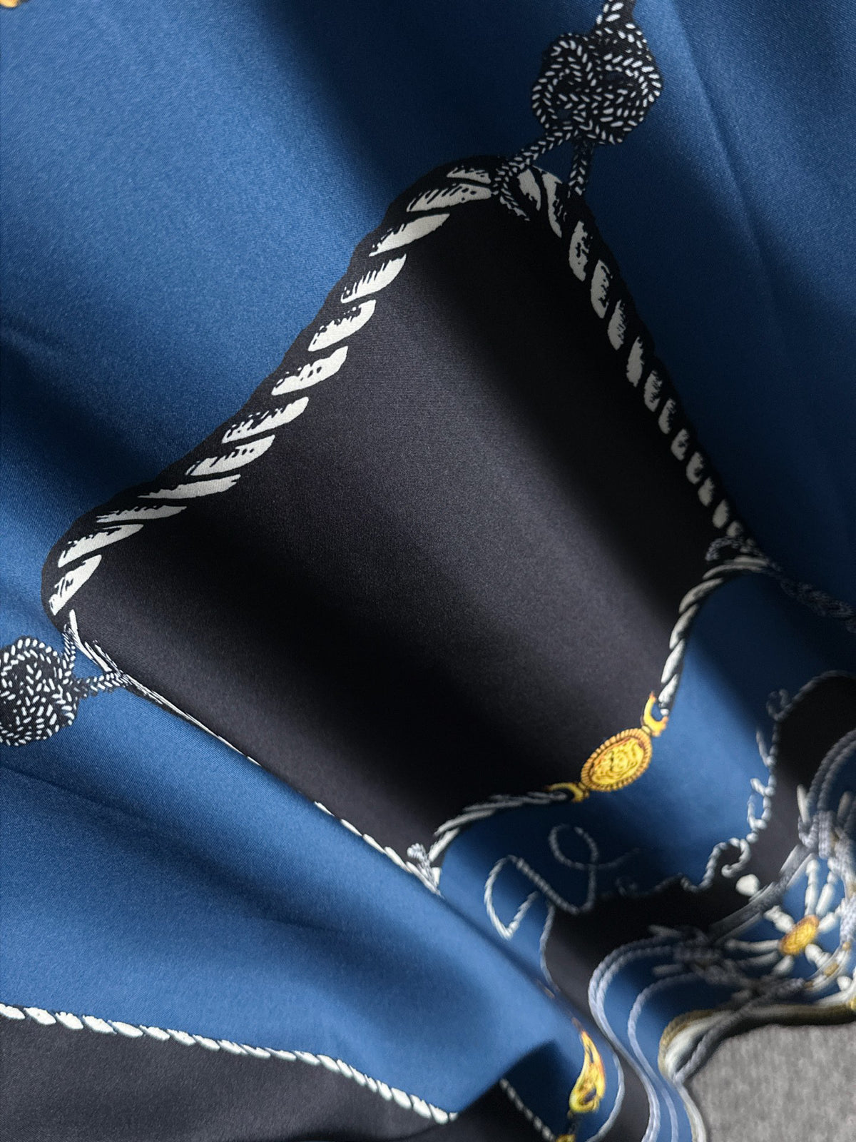 Versace Nautical Rope & Chain Print Short-Sleeve Shirt