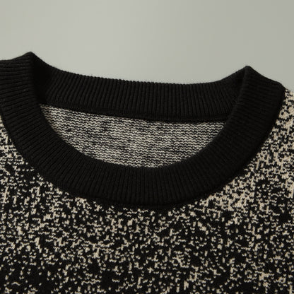 Dolce & Gabbana Logo Jacquard Knit Sweater | Black & White