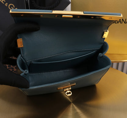 Dolce & Gabbana 3-Way Leather Bag — Handbag, Shoulder & Crossbody 18×10.6×7CM