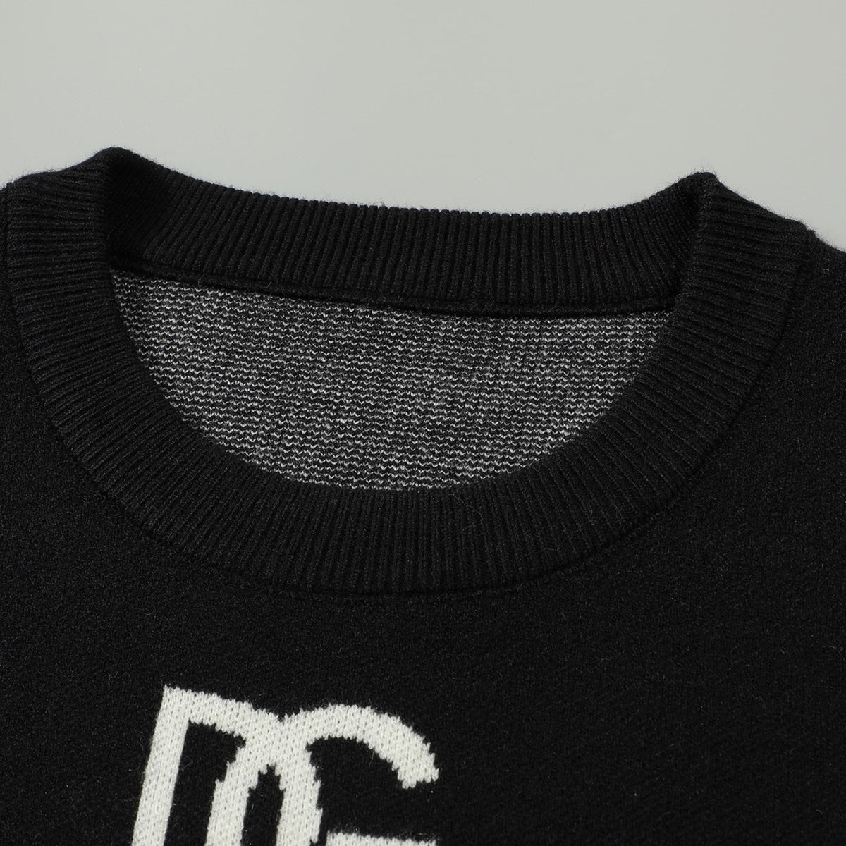 Dolce & Gabbana All-Over DG Logo Jacquard Sweater | Black