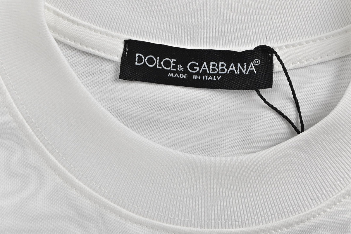 Dolce & Gabbana Oversized DG Monogram Star Print T-Shirt | White