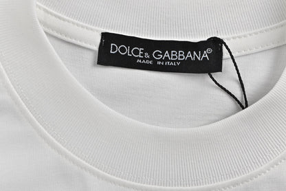 Dolce & Gabbana Oversized DG Monogram Star Print T-Shirt | White