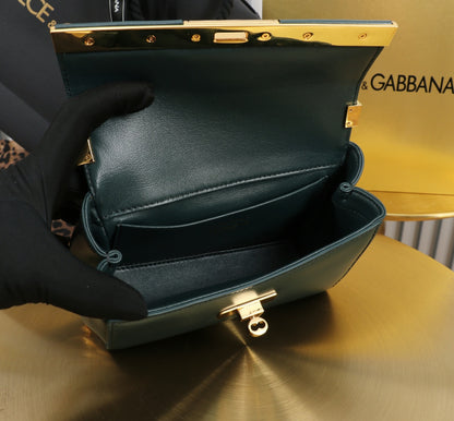 Dolce & Gabbana 3-Way Leather Bag — Handbag, Shoulder & Crossbody 18×10.6×7CM