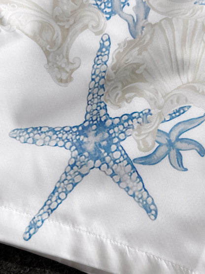 Versace Medusa Marine Print Short-Sleeve Shirt