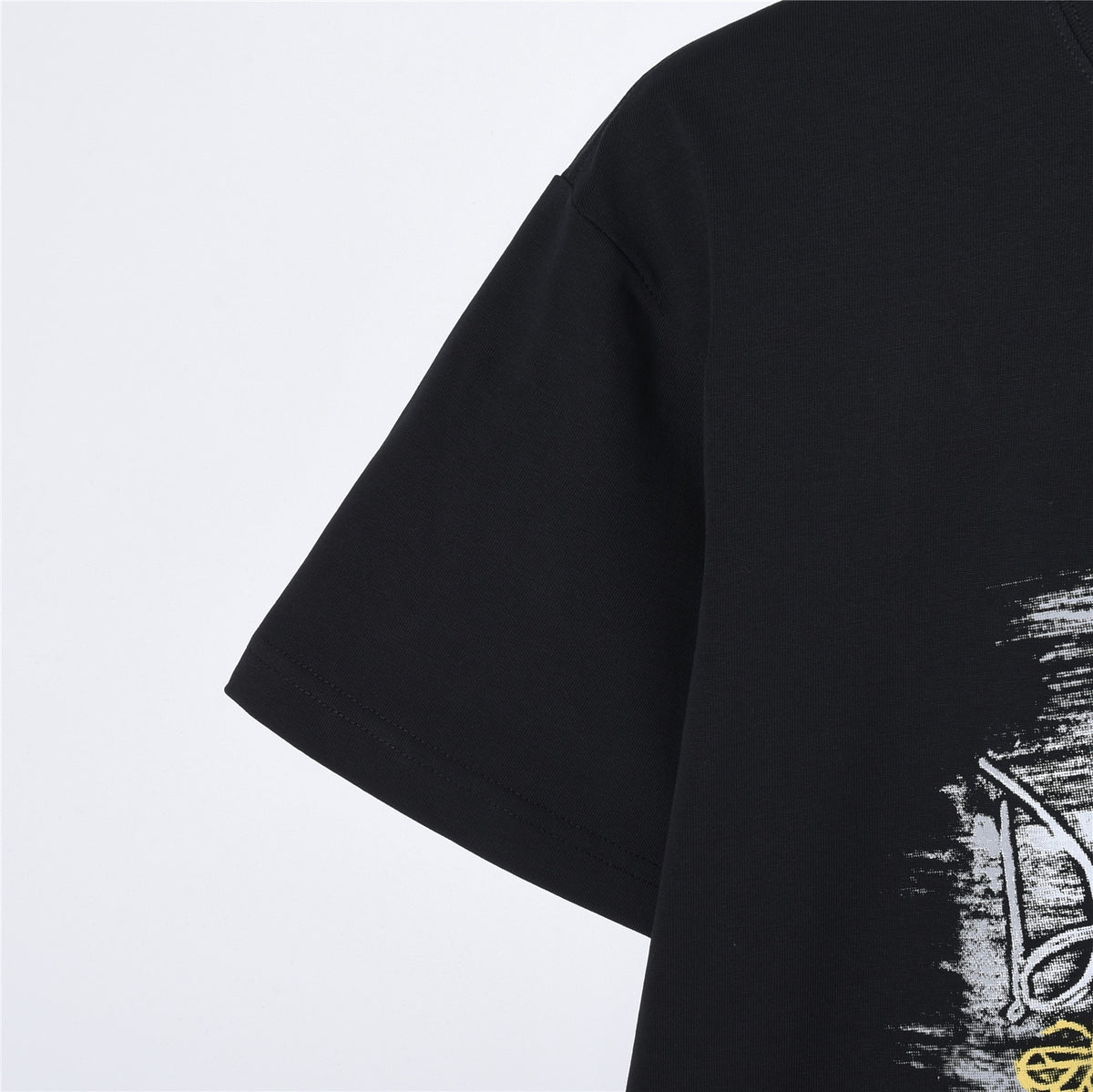 Dolce & Gabbana DG Graffiti Brushstroke Butterfly Crown T-Shirt | Black