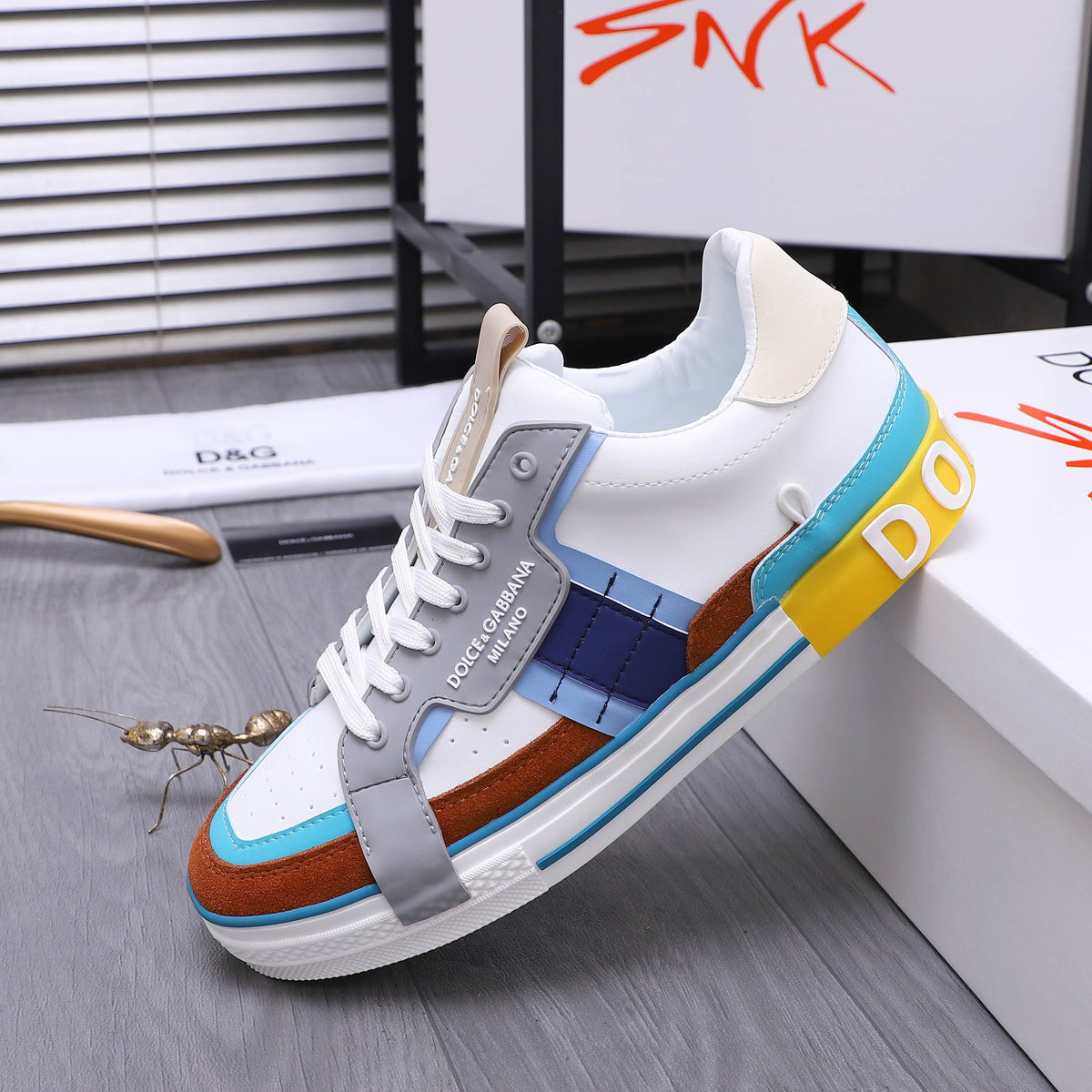 Dolce & Gabbana Custom 2.Zero Low-Top Sneakers – Multicolor Patchwork