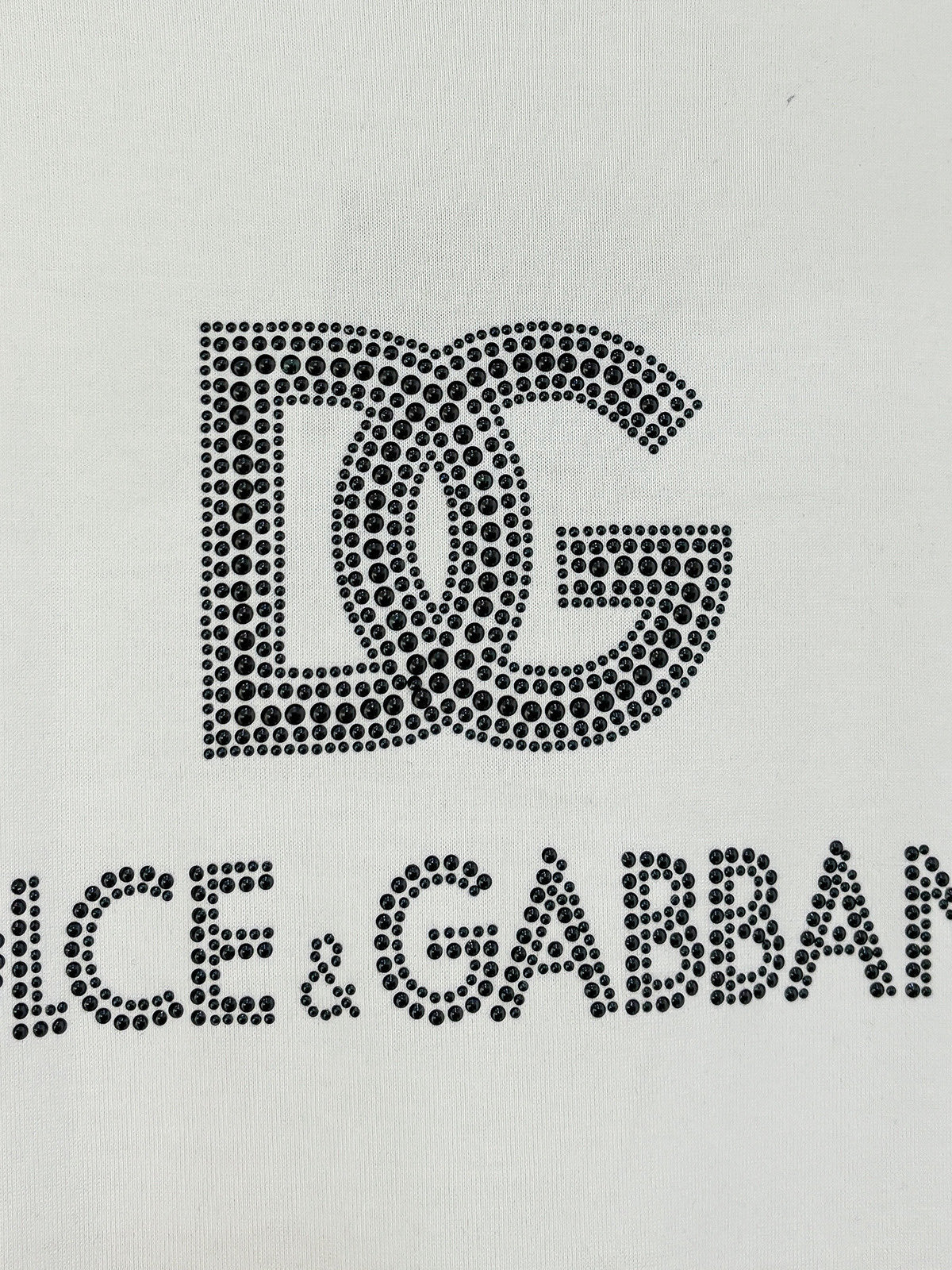 Dolce & Gabbana DG Crystal Rhinestone Logo T-Shirt | Black